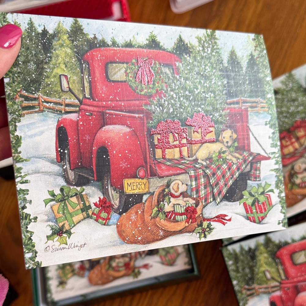 Lang Red Truck Christmas Cards - Picture 4 of 4